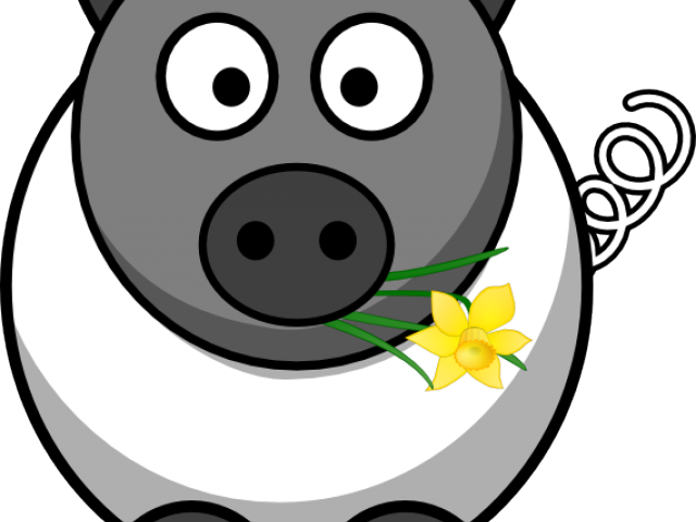 Sheep Clipart Pig - Simple Animals Drawings (640x480)