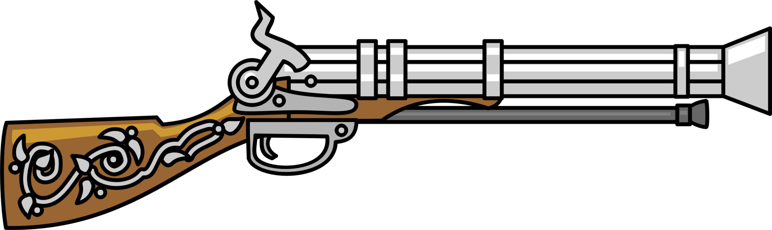 Firearm Gun Weapon Trigger Revolver - Gun (2514x750)