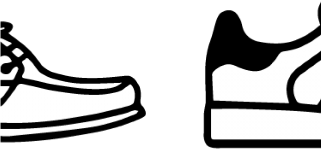 Flat Shoes Clipart Black And White - White Shoe Icon Transparent (640x480)