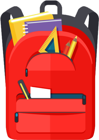 Backpack Filled With School Supplies - Notebook In The School Bag (480x480)