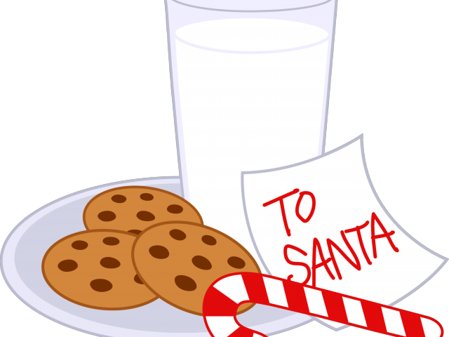 Cookies Clipart Food - Cookies And Milk Christmas (640x480)