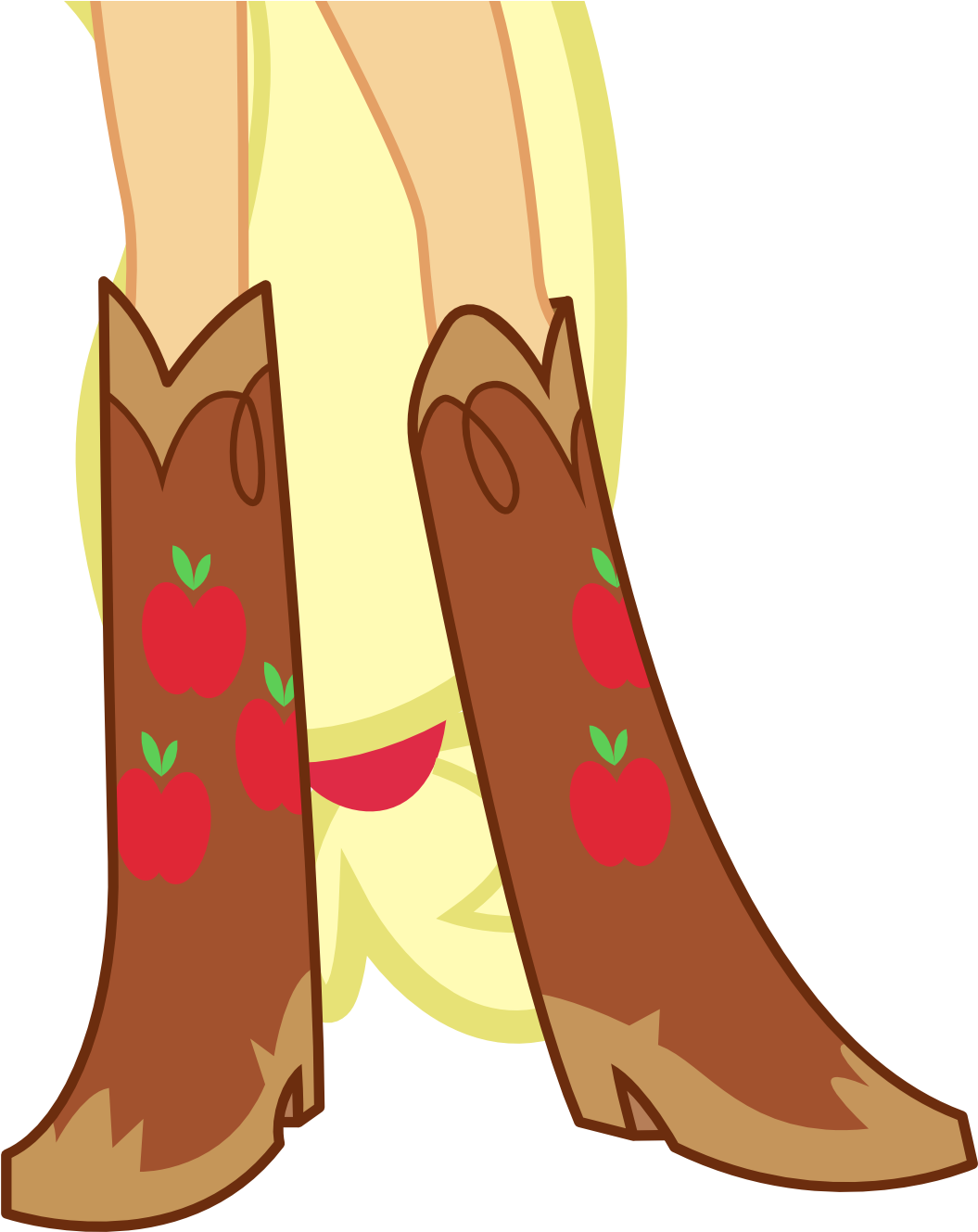 Boots Clipart Girl Boot - Applejack Boots (1078x1328)