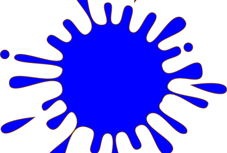 Black Paint Splat Clipart (753x510)