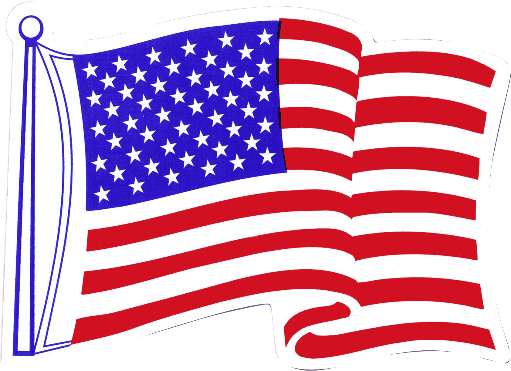 American Flag Fridge Magnet - Us Flag Store American Flag Waving Magnet (1800x1800)