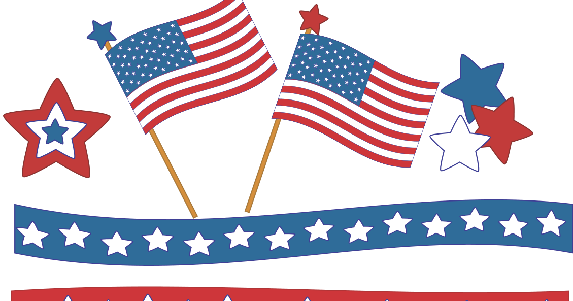 4th Of July Border Clip Art Free (1129x593)