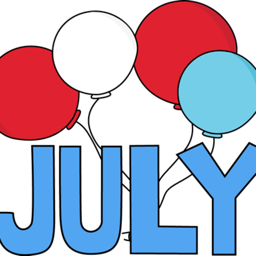 Free July Clipart Free Month Clip Art Red White And - July Calendar For  Preschoolers - (1024x1024) Png Clipart Download