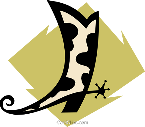 Cowboy Boot Royalty Free Vector Clip Art Illustration - Cowboy Boot Royalty Free Vector Clip Art Illustration (480x419)