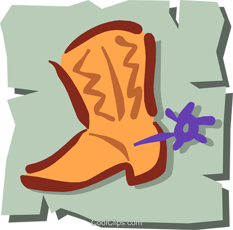 Cowboy Boots Royalty Free Vector Clip Art Illustration - Illustration (480x475)