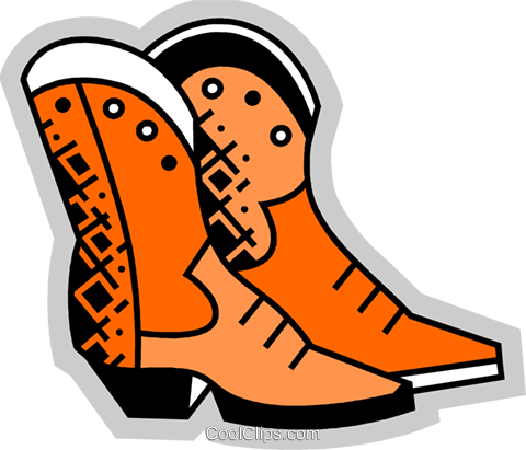 Cowboy Boots Royalty Free Vector Clip Art Illustration - Cowboy Boots (480x411)