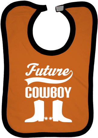 Future Cowboy Baby Bib For A Little Boy Has Silhouette - Inktastic (480x480)