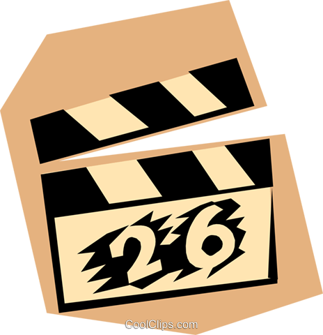 Clapper Board Royalty Free Vector Clip Art Illustration - Graphic Design (464x480)