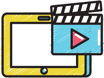 Tablet Technology With Clapperboard Video Icon - Tablet Technology With Clapperboard Video Icon (550x550)