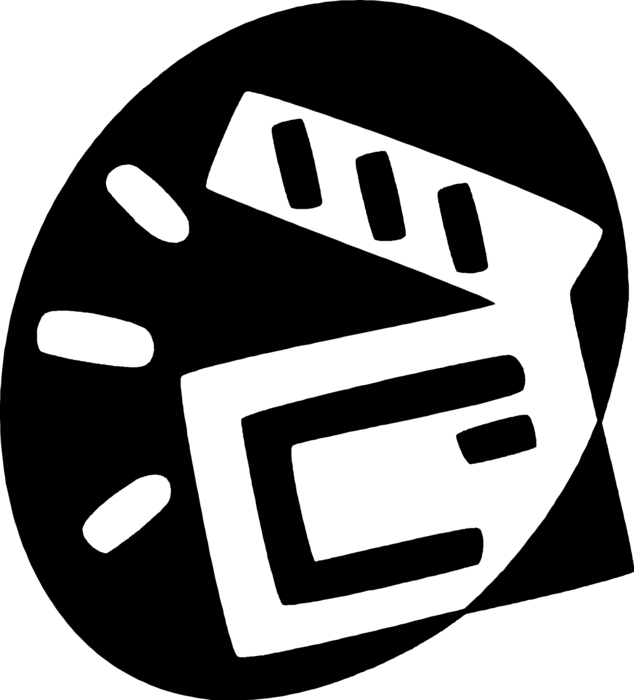 Vector Illustration Of Filmmaking And Video Production - Emblem (634x700)