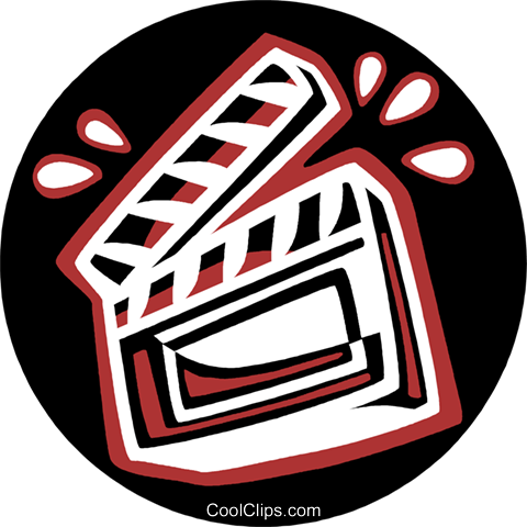 Clapper Boards Royalty Free Vector Clip Art Illustration - Circle (480x480)