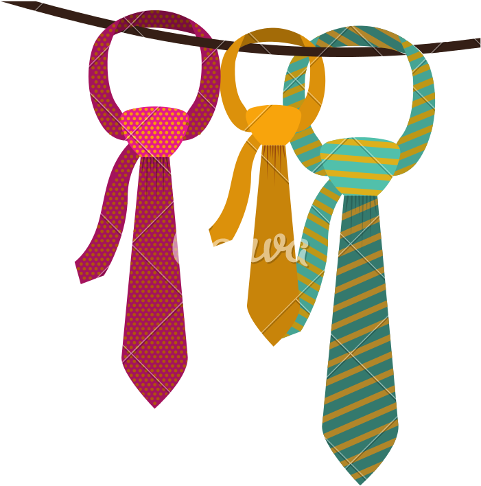Fashionable Neckties On Clothesline - Happy Fathers Day Funny Wishes (800x800)
