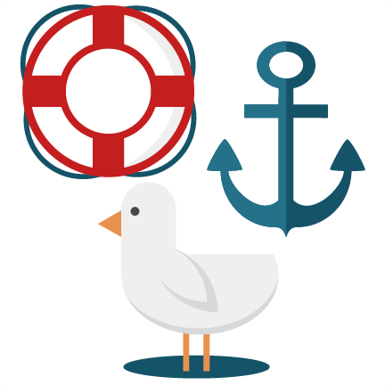 Nautical Set Beach Ocean Svg Cutting File For Scrapbooking - Nautical Png Transparent (432x432)