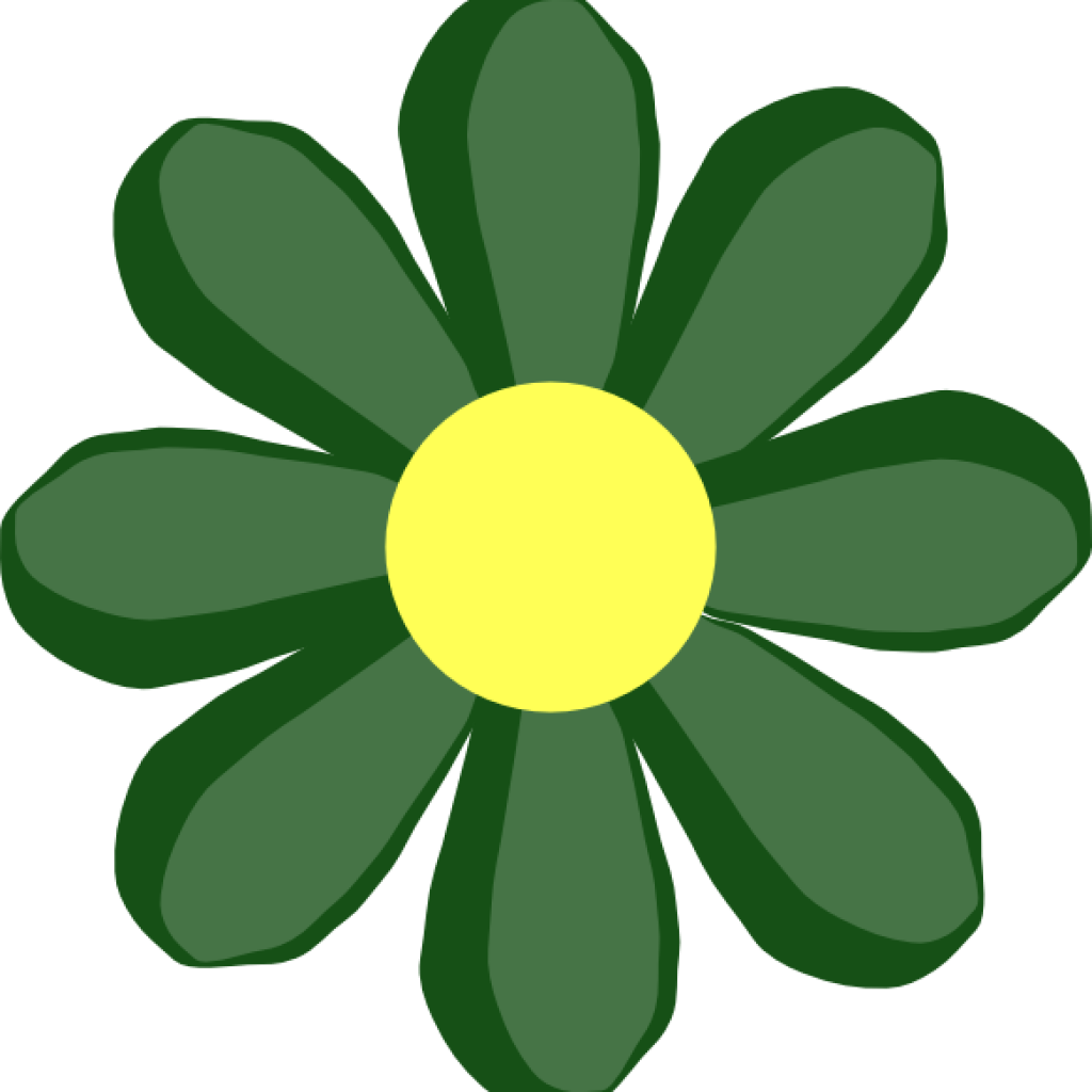 Free Clipart Spring Flowers Spring Flowers Clipart - Green Flower Drawing Png (1024x1024)