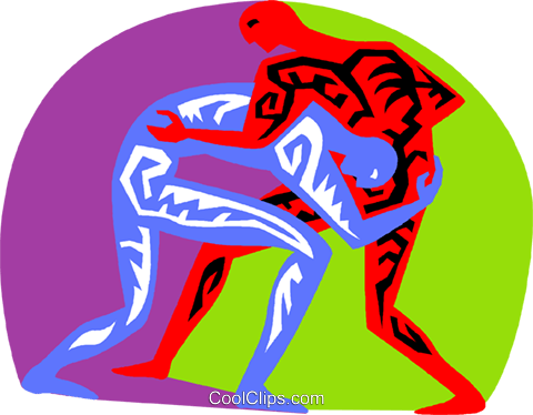Wrestling With An Opposing View Royalty Free Vector - Illustration (480x374)