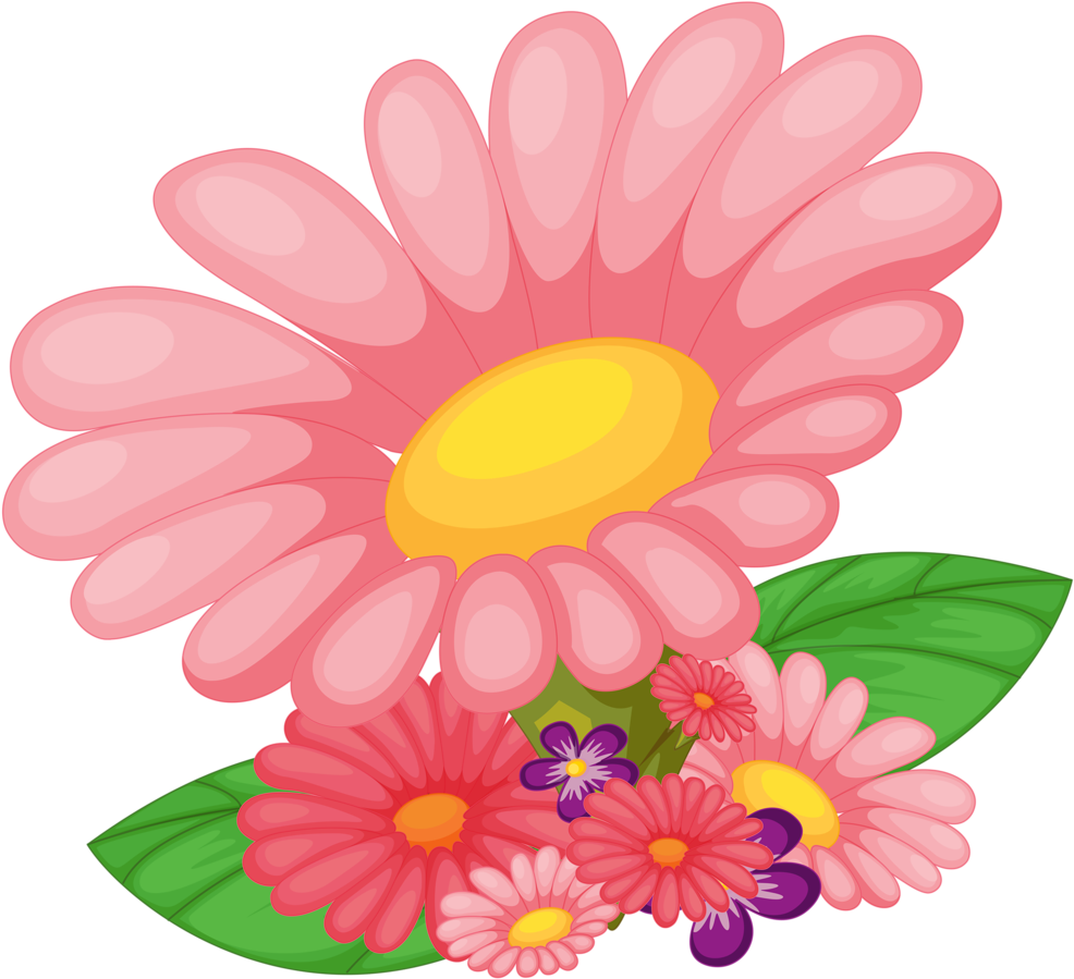 Album - Cartoon Flowers And Bees (1007x1024)