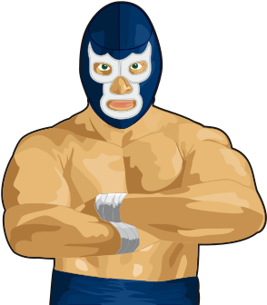 A Graphic Drawing Of Blue Demon - Blue Demon Jr Mask Png (440x340)