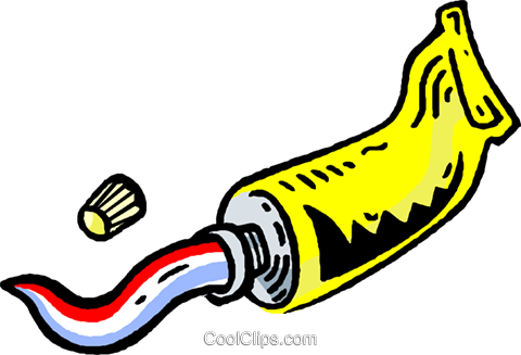 Toothpaste Royalty Free Vector Clip Art Illustration - Transparent Background Toothpaste Clipart (480x327)