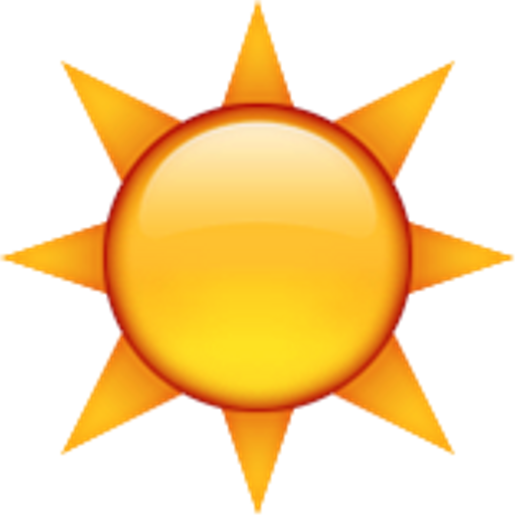 Sun Yellow Emoji - Clip Art Sun (1024x1024)