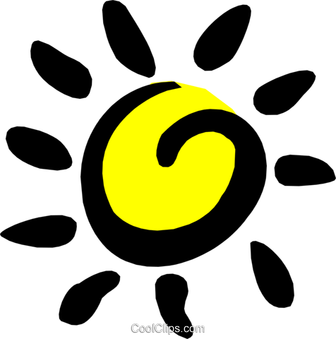 Sun Royalty Free Vector Clip Art Illustration - Water Cycle (476x480)