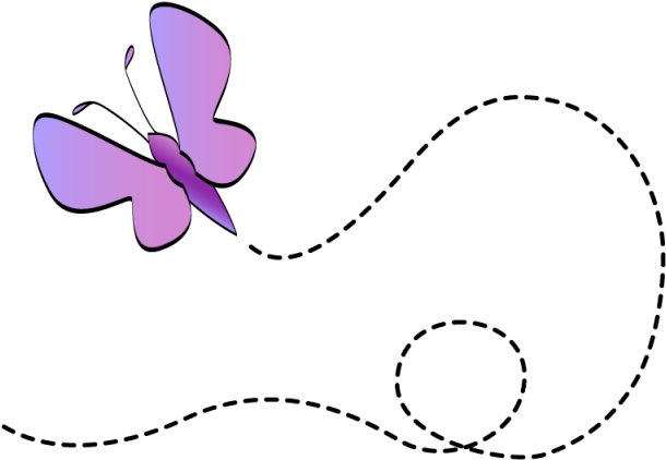 Scroll Line Clipart - Butterfly Clip Art Flying (640x480)