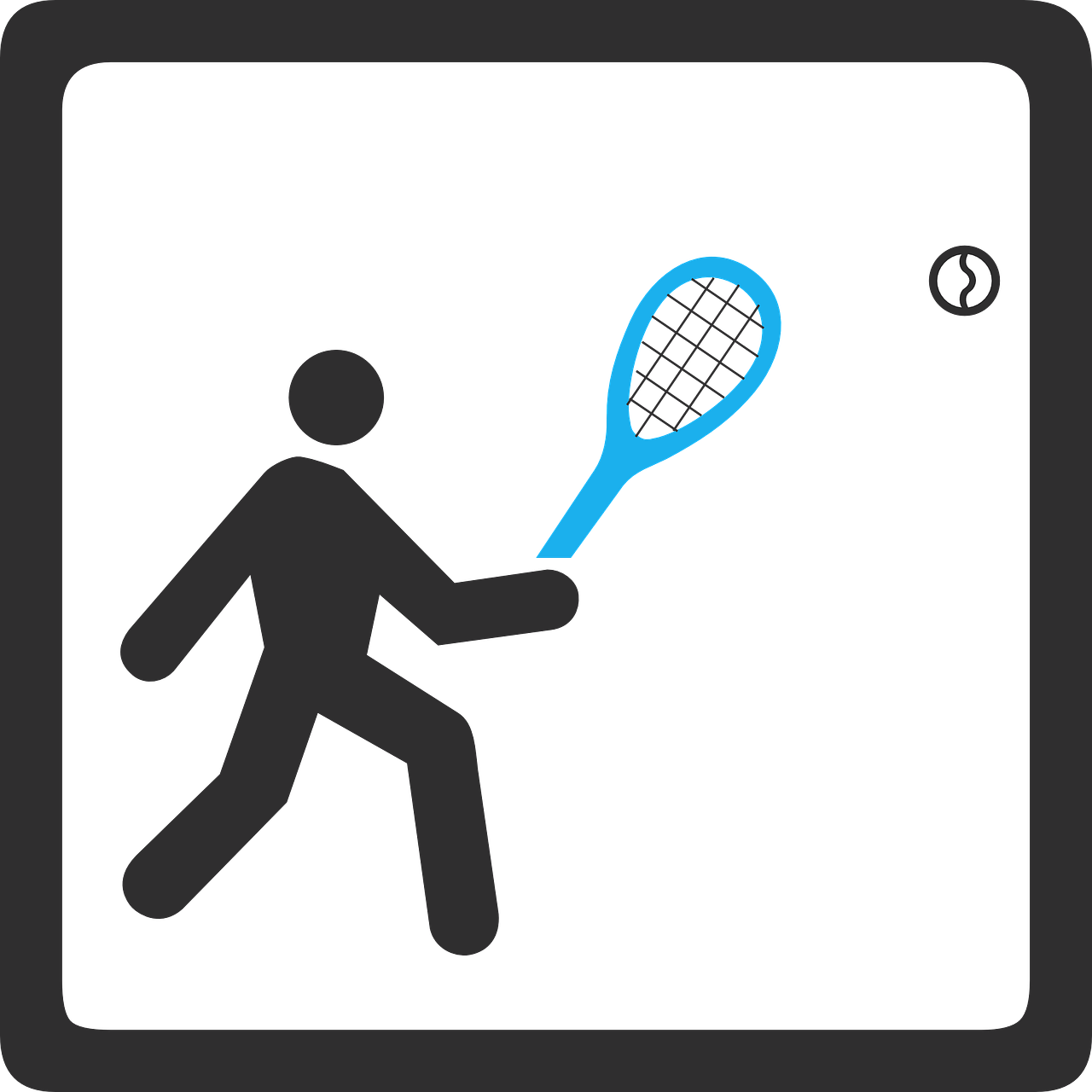 Sport Ball Tennis - Logo Terrain De Tennis (1280x1280)