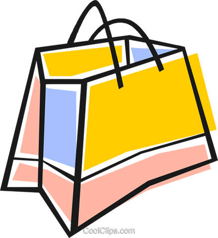Shopping Bag Royalty Free Vector Clip Art Illustration - Shopping Bag Royalty Free Vector Clip Art Illustration (439x480)