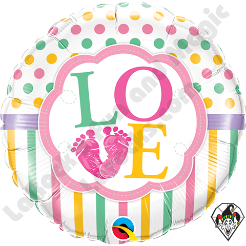 Price - $1 - - Qualatex Baby Girl Baby Lo Feet Foil Balloon (480x480)