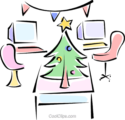 Christmas Office Party Royalty Free Vector Clip Art - Christmas Day (480x460)