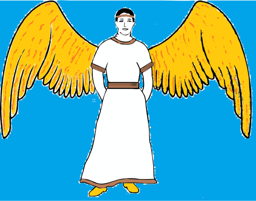 724 Angel Wings Clip Art Free Public Domain Vectors - Daedalus Cartoon (500x393)