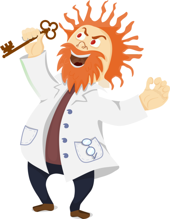 Mad Scientist Science Laboratory Computer Icons - Scientist Clipart Png (582x750)