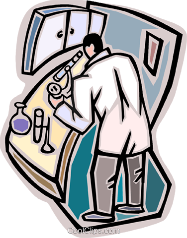 Scientist In The Lab Doing Research Royalty Free Vector - Scientist In A Lab (376x480)