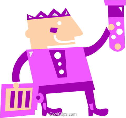Scientist With Clipboard And Test Tube Royalty Free - Scientist With Clipboard And Test Tube Royalty Free (480x451)