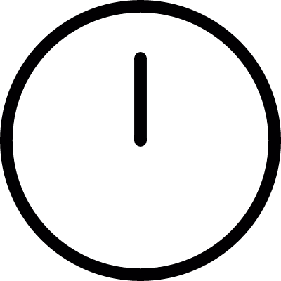 Circular Clock With On Clock Hand Vector - Clock Icon (400x400)