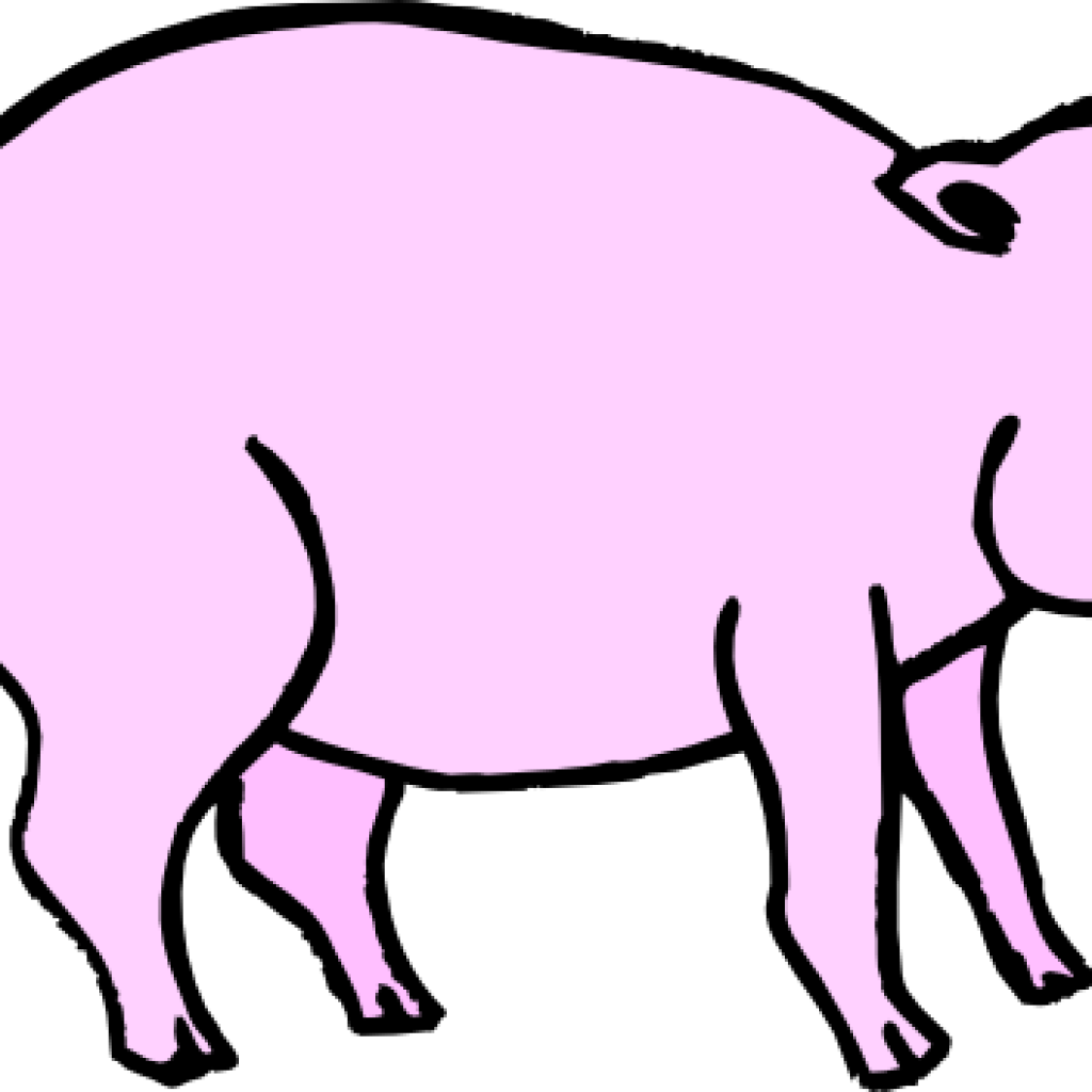 Pink Pig Clipart Pink Pig Clip Art At Clker Vector - Clip Art (1024x1024)