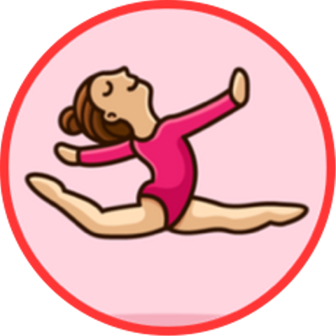 Gymnastics Girl Cartoon Free (480x480)
