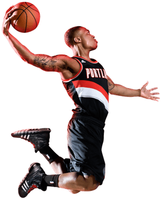 Damian Lillard Face Transparent Png Stickpng - Portland Trail Blazers Lillard Png (400x400)