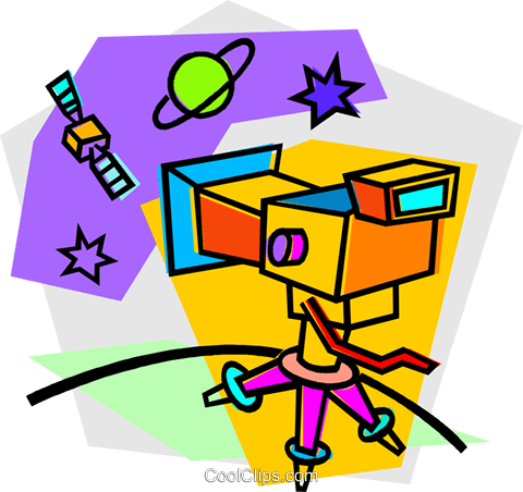 Video Camera Royalty Free Vector Clip Art Illustration - Television (480x452)