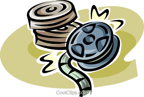 Movie Reels Royalty Free Vector Clip Art Illustration - Film (480x325)