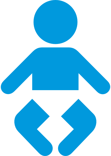 Baby Boy Silhouette - Baby Symbol (426x597)