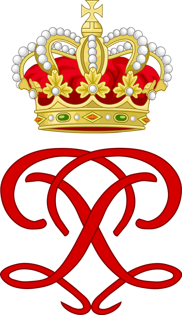 Royal Monogram Of Prince Pierre Of Monaco - Grace Kelly Monogram (593x1023)