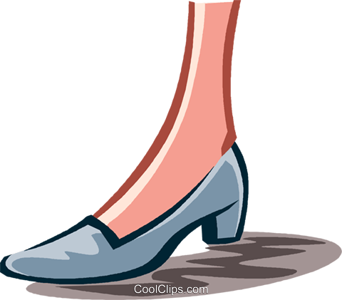 Women's Shoe Royalty Free Vector Clip Art Illustration - Cartoon Clothes And Shoes (480x421)