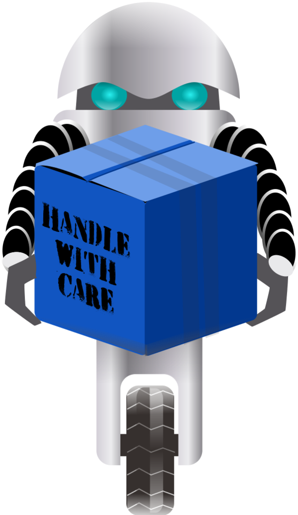 Robot Carrying Things 1 Vector Clip Art Clipart - Robot Clip Art (600x1037)