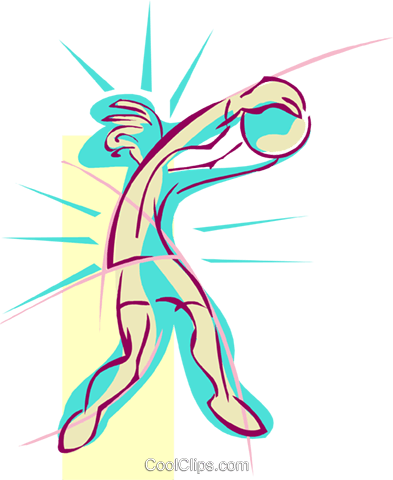 Volleyball Player Royalty Free Vector Clip Art Illustration - Illustration (393x480)