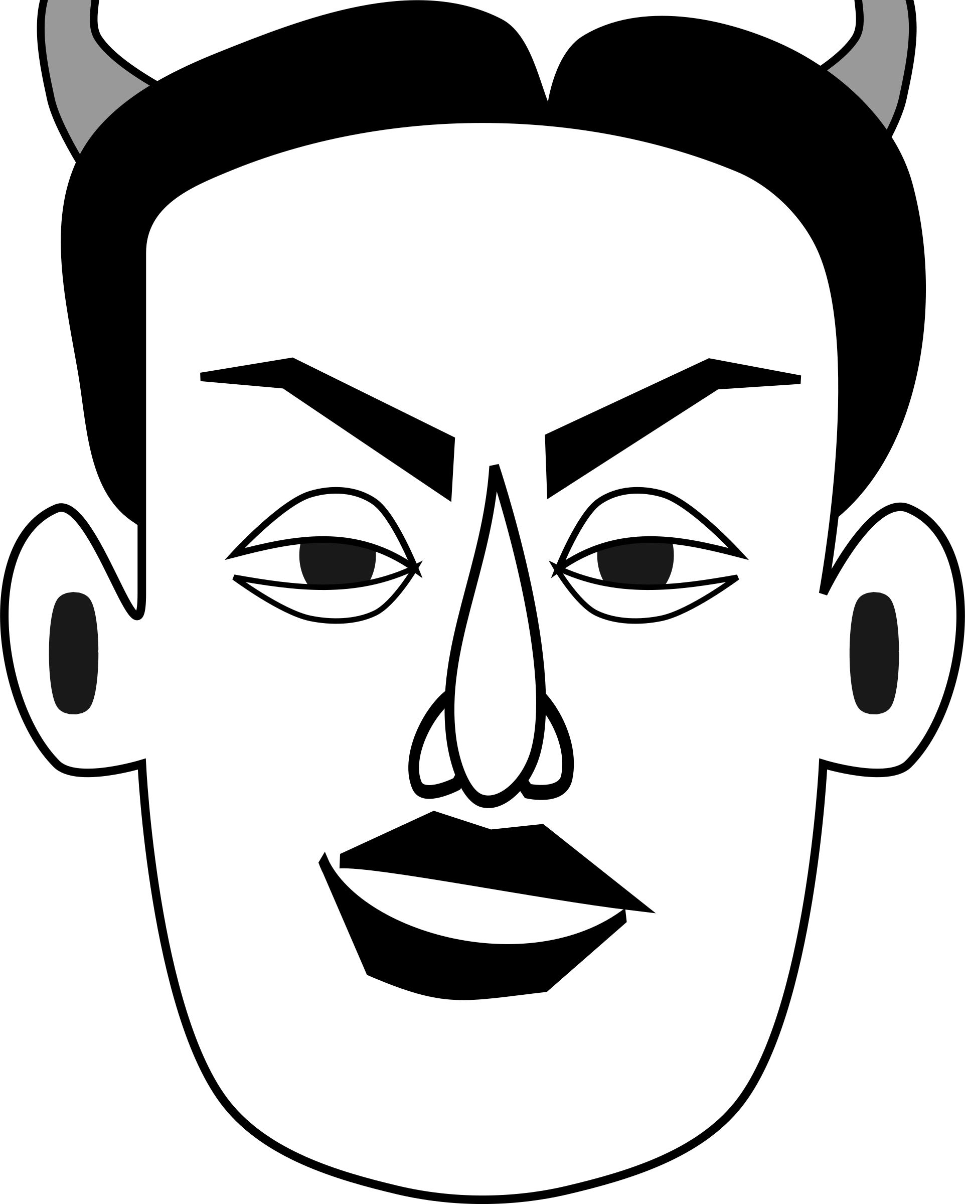 Smiley Clip Art Women Sadness Emoticon Computer Icons - Black And White Sad Man Clipart (1924x2400)