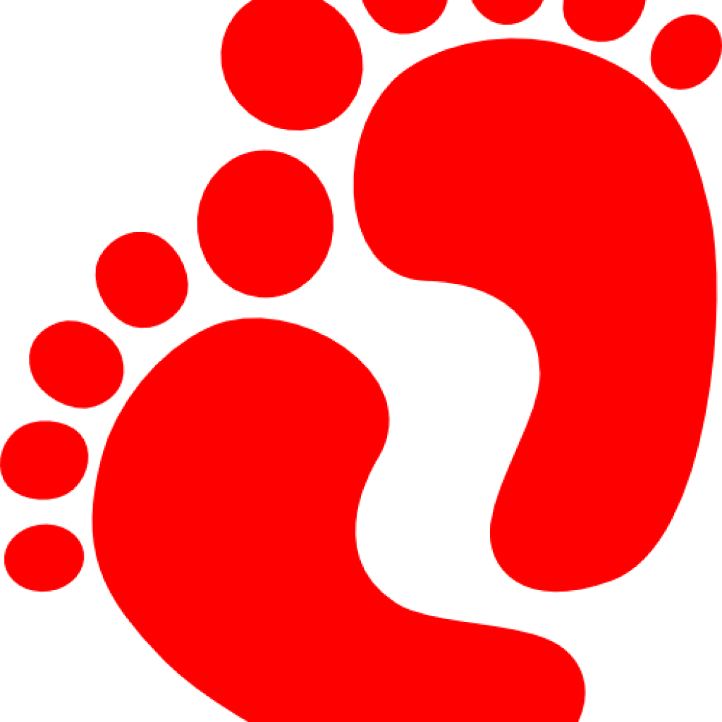 Baby Foot Clip Art Ba Foot Clip Art Ba Feet Peach Clip - Baby Feet Clip Art Red (1024x1024)