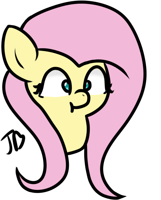 Jessakitten, Cross-eyed, Cute, Fluttershy, Portrait, - Cartoon (1000x1000)